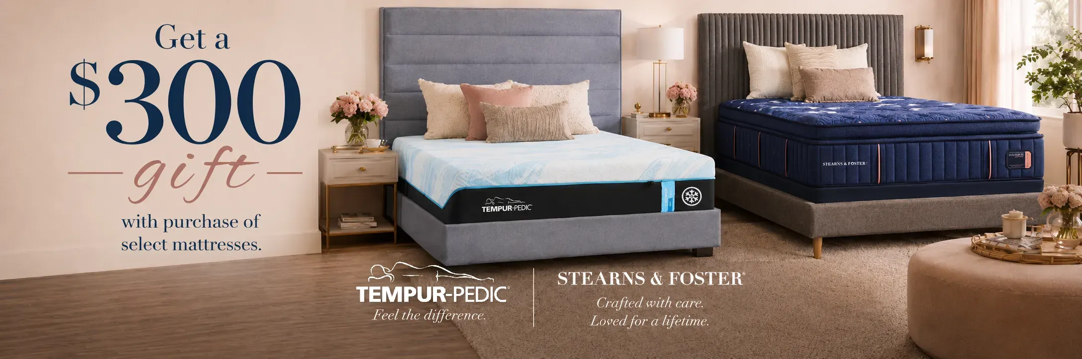Tempur Stearns & Foster 300 gift with purchase 
